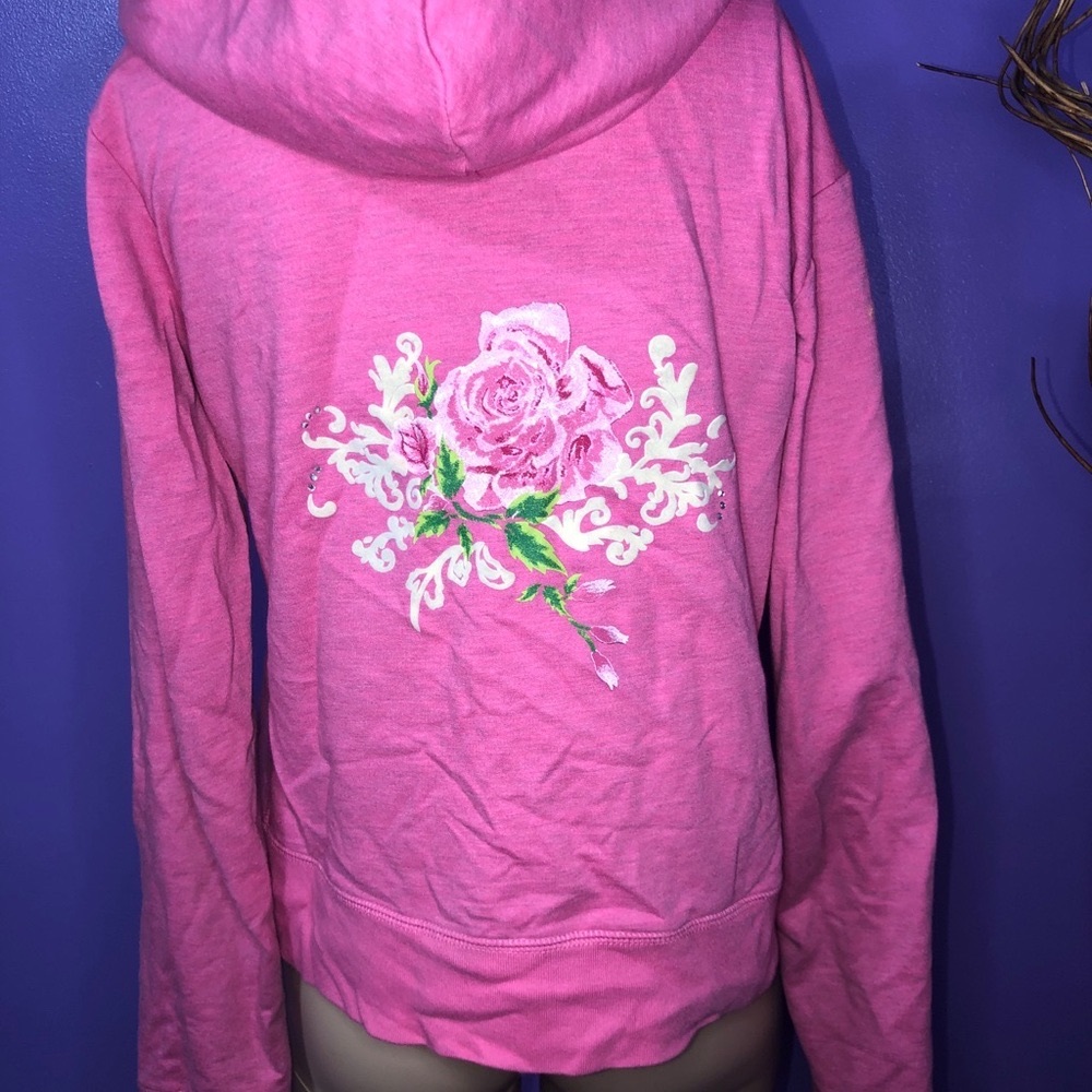 Medium rose pink zip hoodie